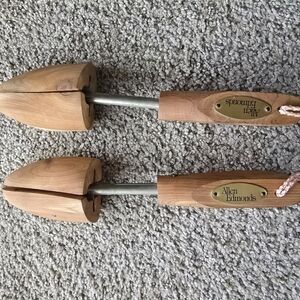 Allen Edmonds Natural Cedar Shoe Trees with Brass Nameplates.  Antique.